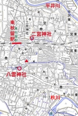 東秋留の湧水ガイドマップ