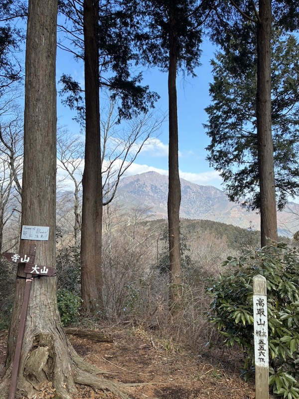 秦野高取山から大山を望む