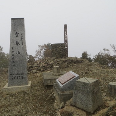 雲取山頂の一等三角点