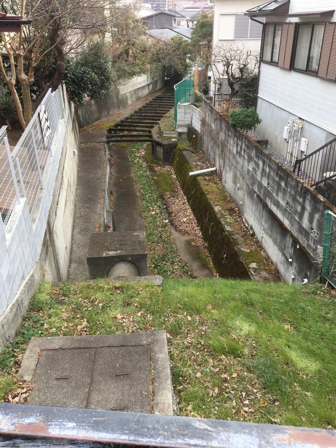 小金井分水跡から仙川を見下ろす